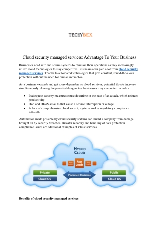 Cloud security managed services Advantage To Your Business
