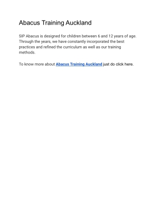 Abacus Training Auckland