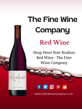 Shop Pinot Noir Krafuss Red Wine - The Fine Wine Company