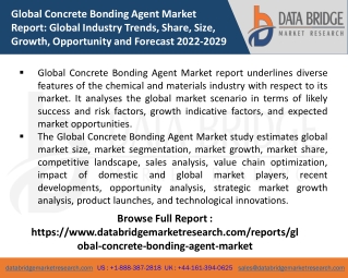 Global Concrete Bonding Agent Market  Pdf