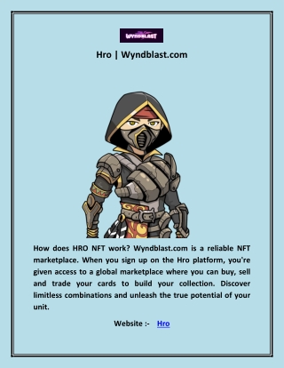 Hro | Wyndblast.com
