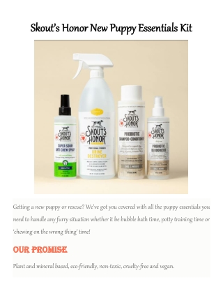 Skout’s Honor New Puppy Essentials Kit