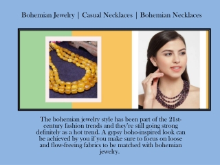Buy Bohemian Jewelry | Bohemian Necklaces In USA