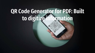 Built QR Code Generator for PDF