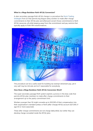 What Is a Mega Backdoor Roth 401 TRADE