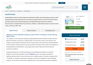 eHealth Market Size, Share, Growth, Trends, and Forecast, 2020 - 2030
