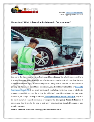 Understand What Is Roadside Assistance In Car Insurance