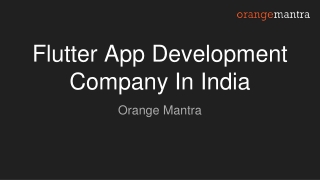 Flutter App Development Company In India