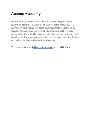 Abacus Academy
