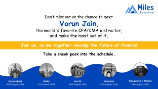 CPA CMA classes by  Varun Jain in your city