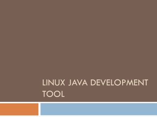 Linux Java Development Tool