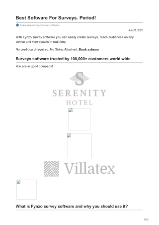 Best Software For Surveys Period