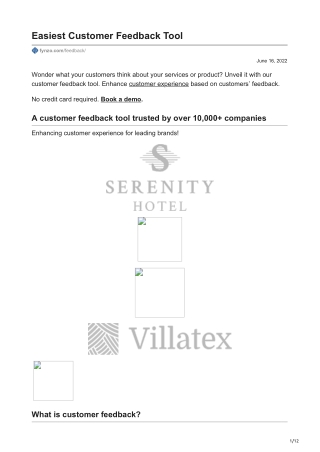 Easiest Customer Feedback Tool
