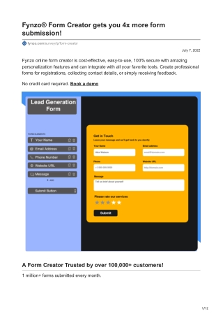 Form Creator gets you 4x more form submission