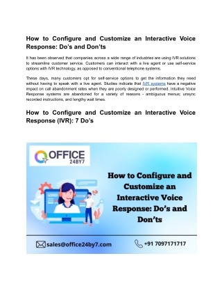 How to Configure and Customize an Interactive Voice Response_ Do’s and Don’ts