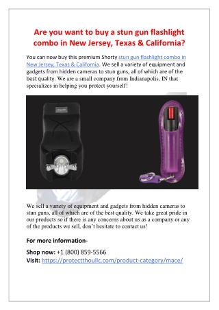 Are you want to buy a stun gun flashlight combo in New Jersey, Texas & Californi
