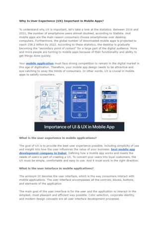 Why Is User Experience (UX) Important in Mobile Apps_ - Google Docs