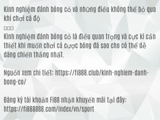 Kinh nghiệm đánh bóng cỏ