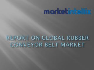 Market Intellix Provide Report on Global Rubber Conveyor Belt Market | Market In