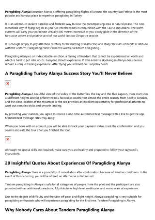12 Do's And Don'ts For A Successful Paragliding Alanya Price