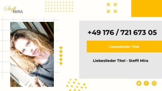 Liebeslieder Titel - Steffi Mira