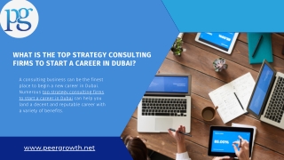 What is the top strategy consulting firms to start a career in Dubai
