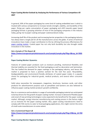 Paper Coating Market Outlook by 2027