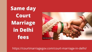 same day court marriage in delhi fees