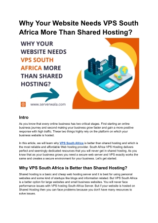 Why Your Website Needs VPS South Africa More Than Shared Hosting (1)