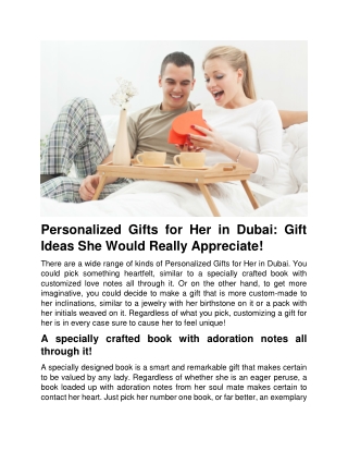 Personalized Gifts for Her in Dubai Gift Ideas She Would Really Appreciate