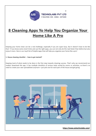 8 cleaning apps to help you organize your home like a pro