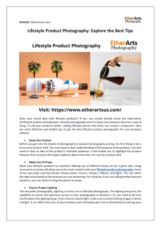 Lifestyle Product Photography- Explore the Best Tips