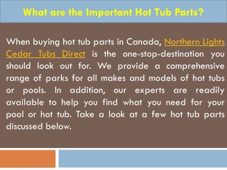 What are the Important Hot Tub Parts?