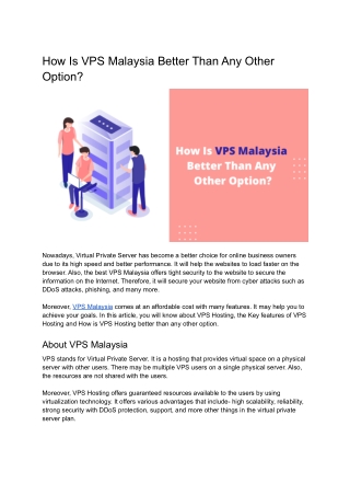 How Is VPS Malaysia Better Than Any Other Option