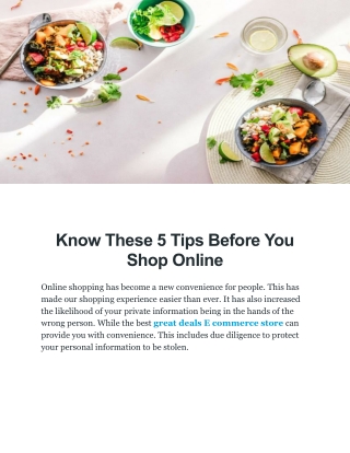 Know These 5 Tips Before You Shop Online