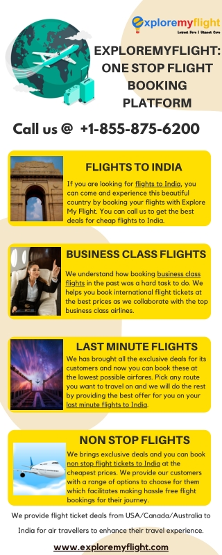 ExploreMyFlight One Stop Flight Booking Platform