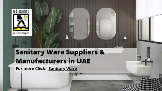 Sanitary Ware Suppliers & Manufacturers in UAE