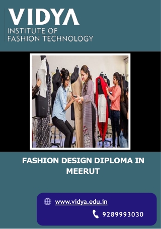 Searching for Fashion Design Diploma in Meerut