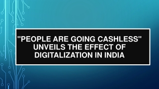 People are going Cashless says Siddharth Mehta of IL&FS