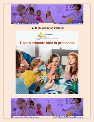 Tips to educate kids in preschool