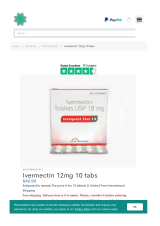 Ivermectin 12mg 10 tabs