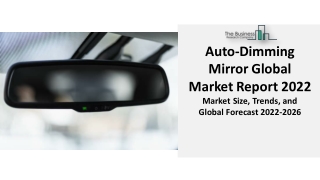 Auto-Dimming Mirror Market | Competition Analysis, Trends, And Forecast To 2031