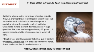 11 Uses of Salt in Your Life Apart from Flavoring Your Food!