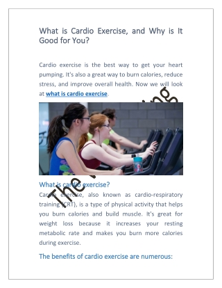 What is Cardio Exercise, and Why is It Good for You