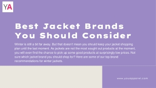 Best Jacket Brands You Should Consider