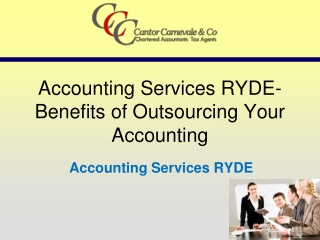 Accounting Services RYDE- Benefits of Outsourcing Your Accounting