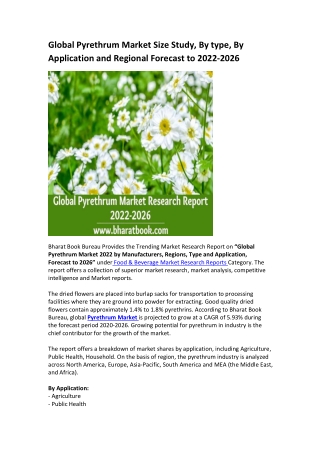Global Pyrethrum Market Research Report 2022-2026