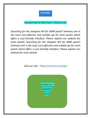 Cheapest Api for Smm PaneSmmwizcom (2)