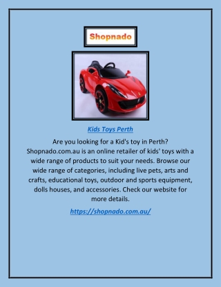Kids Toys Perth | Shopnado.com.au