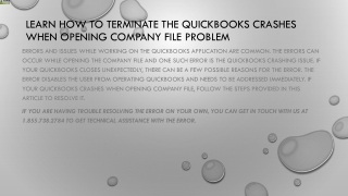 A reliable method to fix QuickBooks crashes when opening company file issue